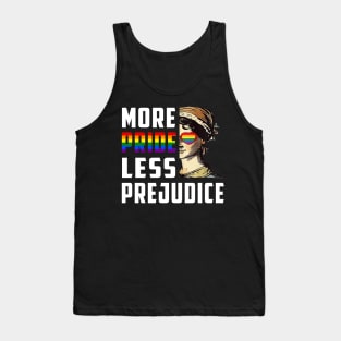 Pride Month More Pride Less Prejudice LGBT Gay Proud Ally Tank Top